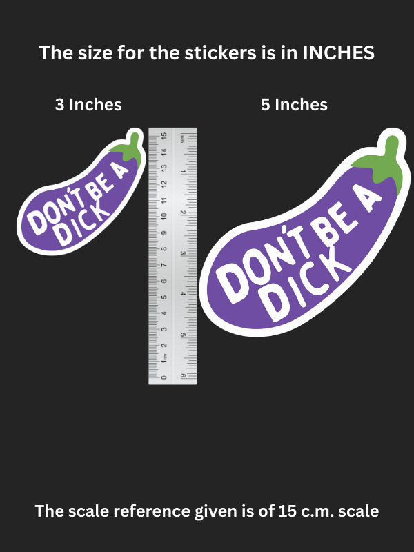 Don't be a dick - Iron on patch - Witty Humor