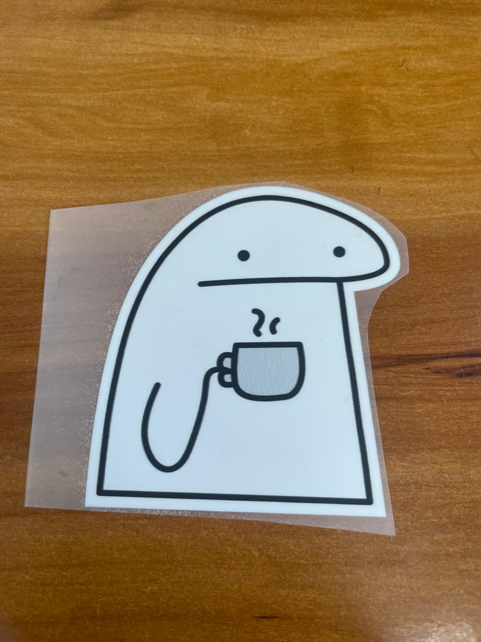 Spooky Sip Ghost - Iron on Patch - Coffee