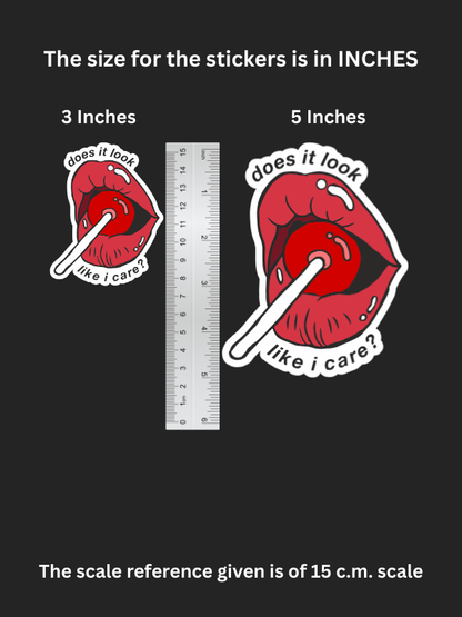 Don_t Care Lips – Iron on Patch – Girlie Pack