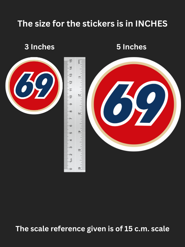 69 - Iron on patch - Witty Humor