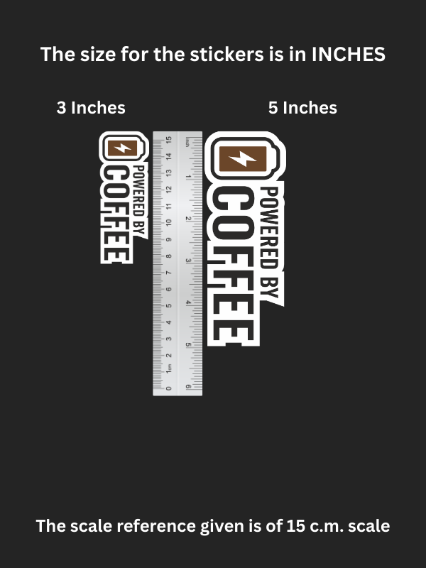 Powered by Coffee - Iron on Patch - Coffee