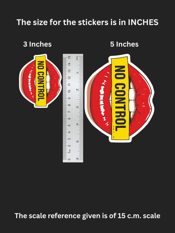 No Control Lips – Iron on Patch – Girlie Pack