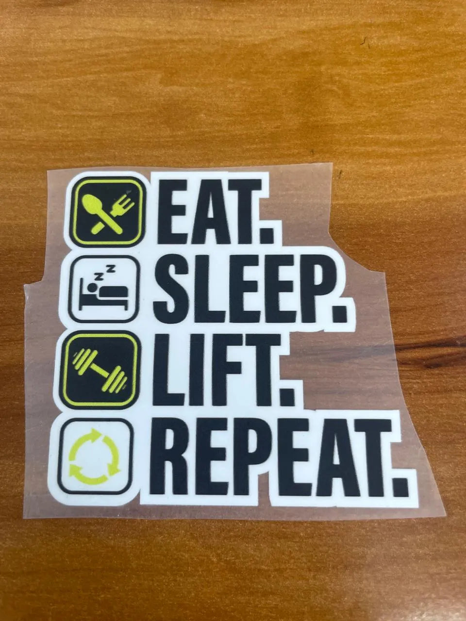 Lift Repeat - Iron on patch  - GYM MODE