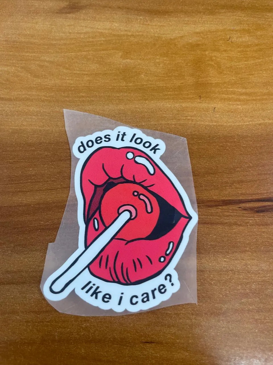 Don_t Care Lips – Iron on Patch – Girlie Pack