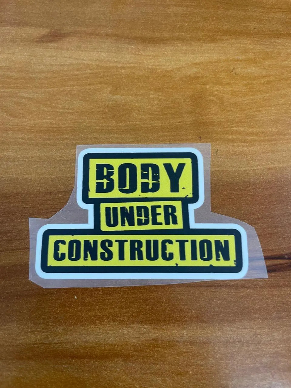 BODY UNDER CONSTRUCTION - Iron on patch - GYM MODE