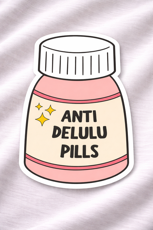 Anti Delulu Pills - Iron on Patch - Delulu