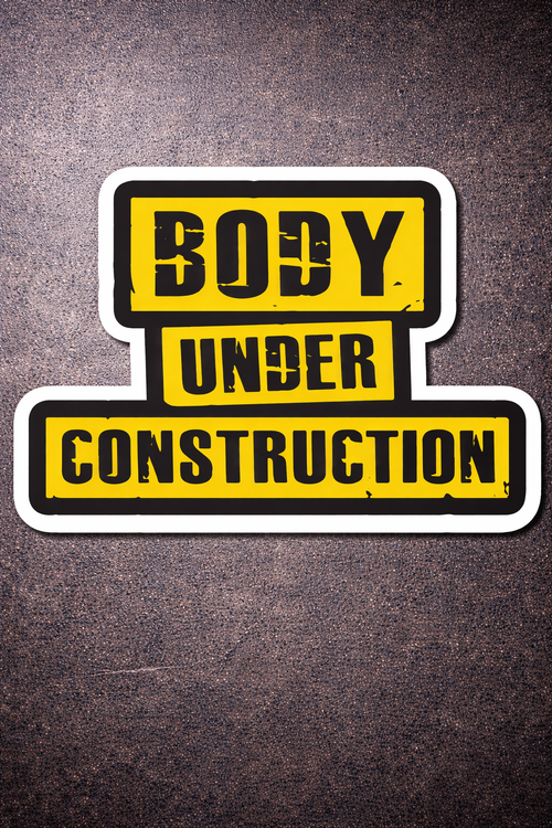 BODY UNDER CONSTRUCTION - Iron on patch - GYM MODE
