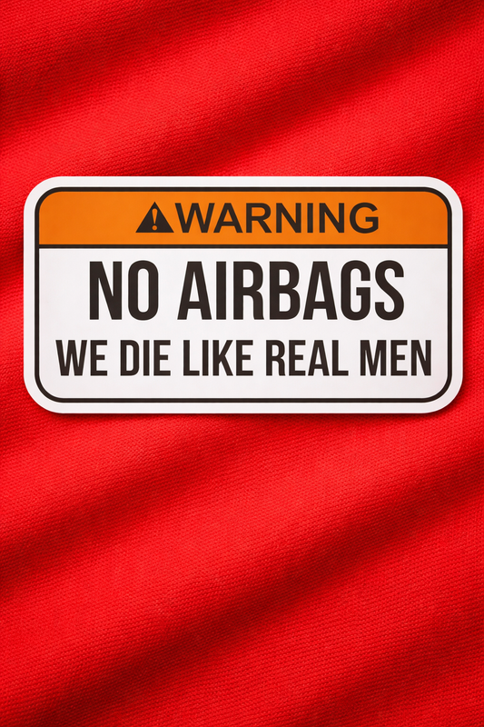 Caution No Seatbelts – Iron on patch – Riding Lovers