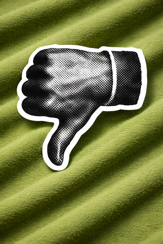 Thumbs Down – Iron on Patch – Nostalgia