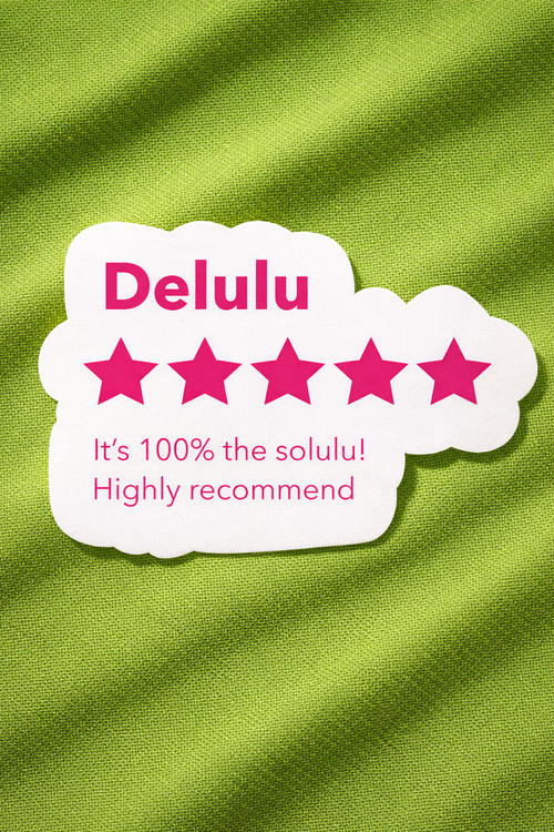 Delulu-100_ Solulu - Iron on Patch - Delulu
