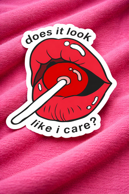 Don_t Care Lips – Iron on Patch – Girlie Pack