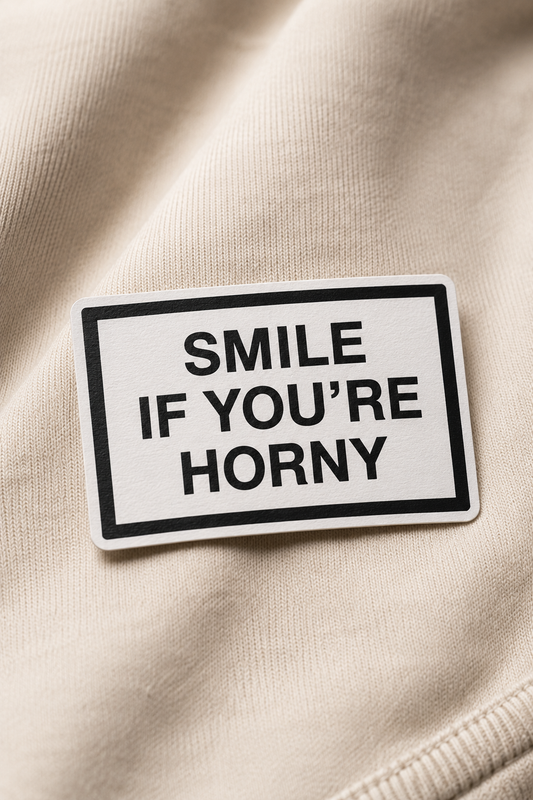 Guilty Smile – Iron on patch – Witty humor