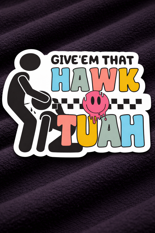 Hawk Tuah  - Iron on patch - Witty Humor