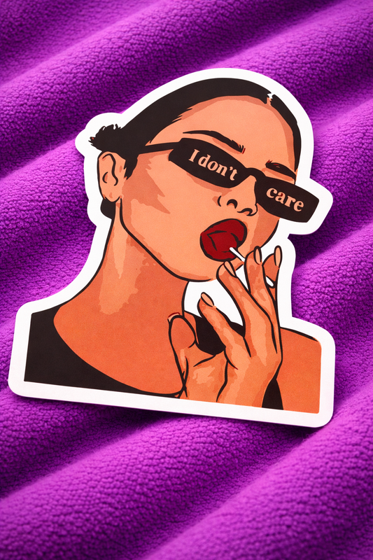 I Don't Care – Iron on Patch – Girlie Pack