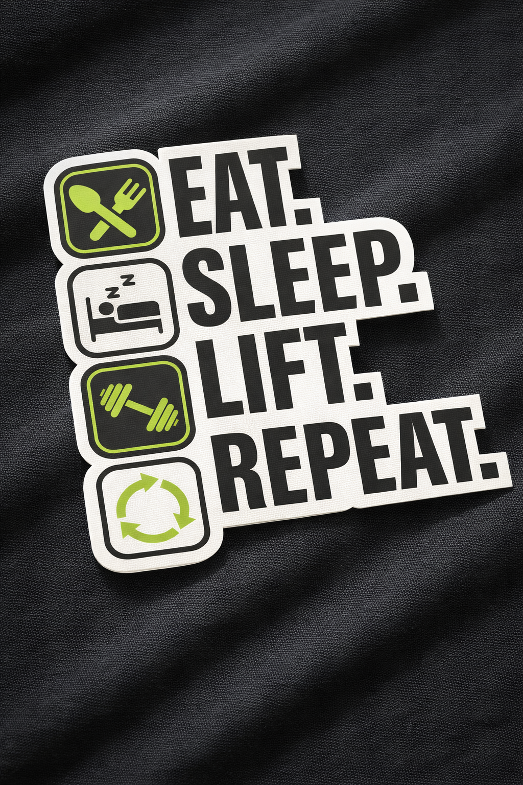 Lift Repeat - Iron on patch  - GYM MODE