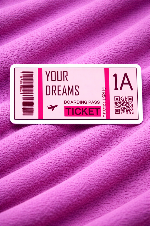 Manifestation Ticket – Iron on Patch – Emotional Rollercoaster