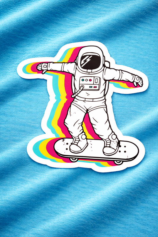 Skateboard Astronaut – Iron on patch – Psychedelic