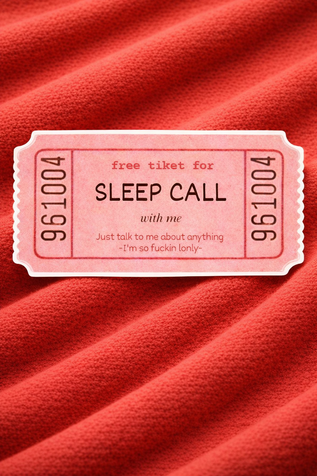 Sleep ticket – Iron on Patch – Emotional Rollercoaster