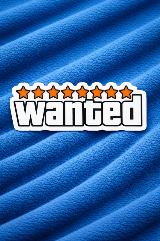 Wanted - Iron on patch - Gaming
