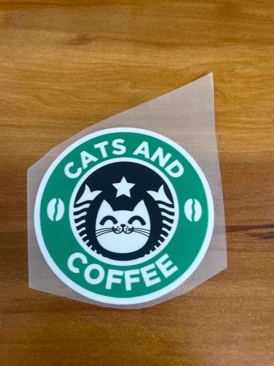 Cats & Coffee Club - Iron on Patch - Coffee