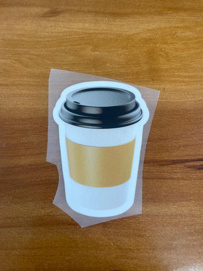 Takeaway Coffee Cup - Iron on Patch - Coffee