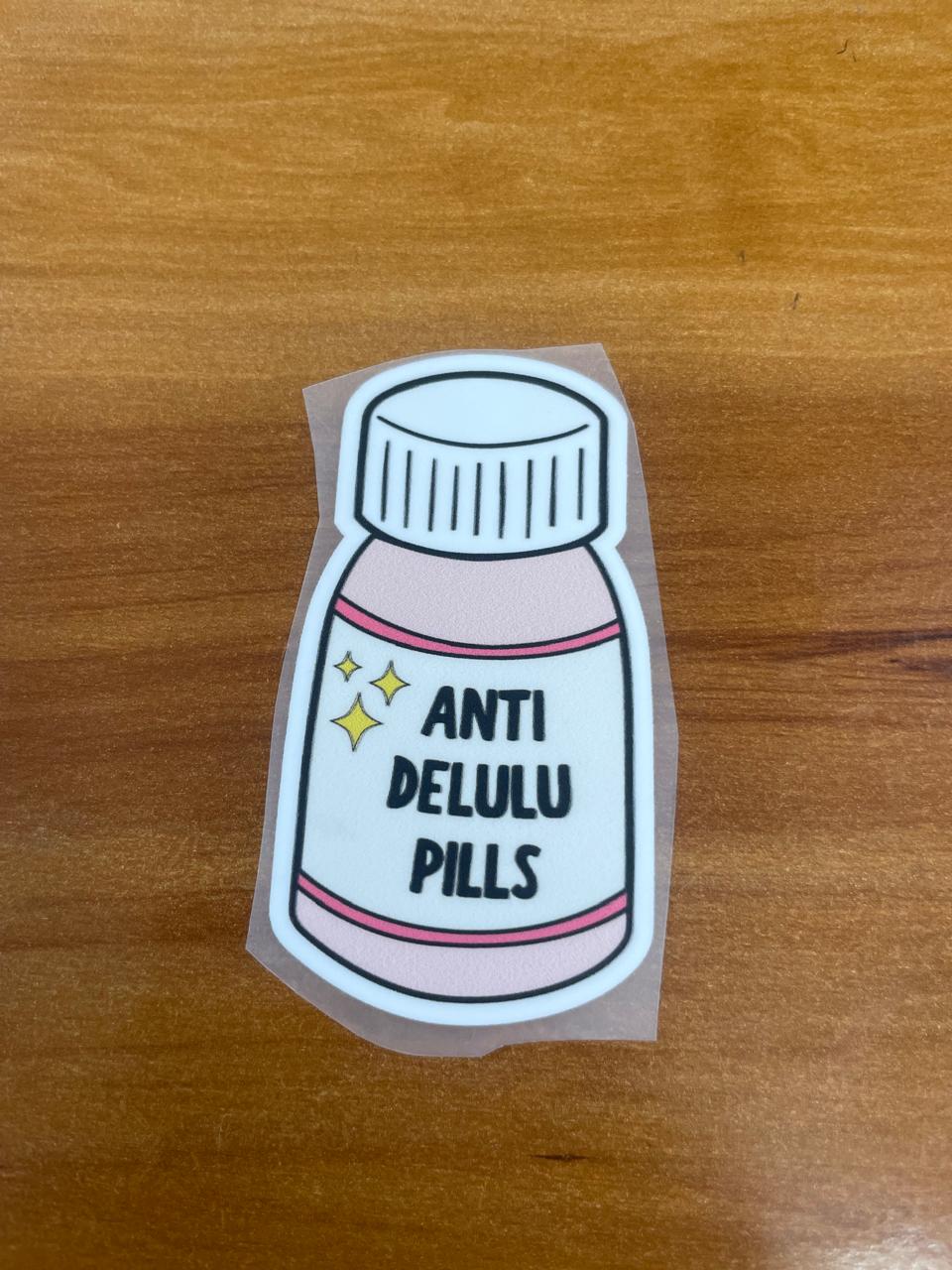 Anti Delulu Pills - Iron on Patch - Delulu