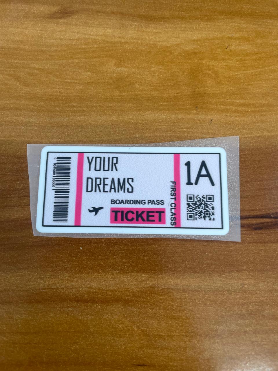 Manifestation Ticket – Iron on Patch – Emotional Rollercoaster