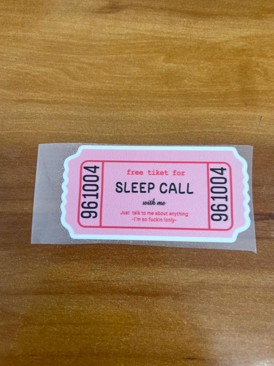 Sleep ticket – Iron on Patch – Emotional Rollercoaster